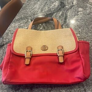 Adorable canvas Tory Burch bag
